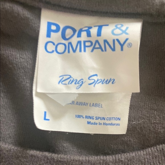 Port and Company Gray Short Sleeve Tee with Humorous Text - Picture 4 of 4